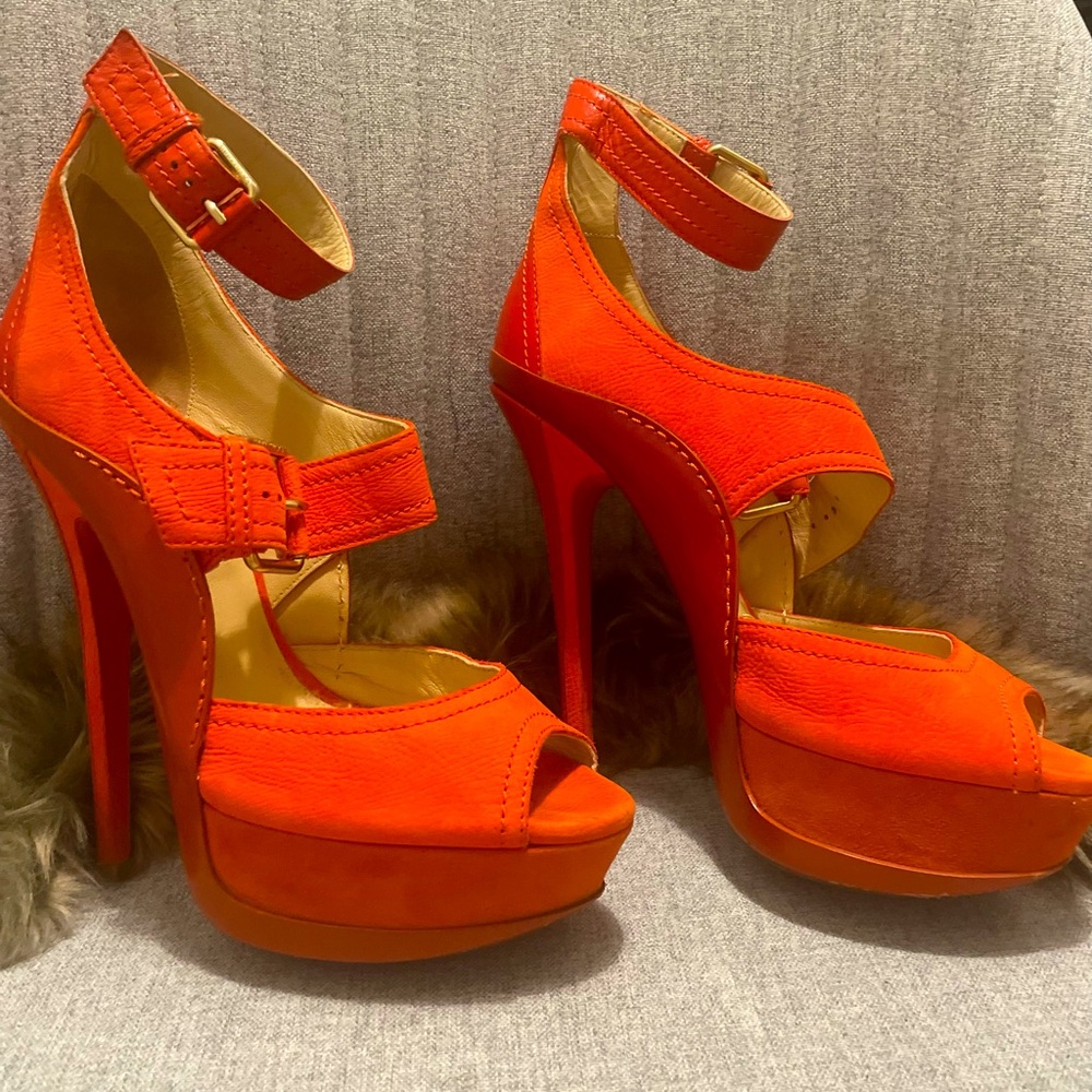 Jimmy Choo Orange Stiletto Heel